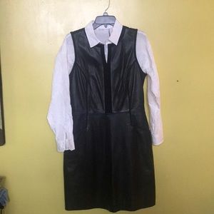 Halogen leather dress